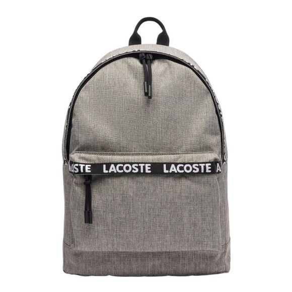 Lacoste Men's Neocroc Laptop Pocket Backpack Tape Grey Chine